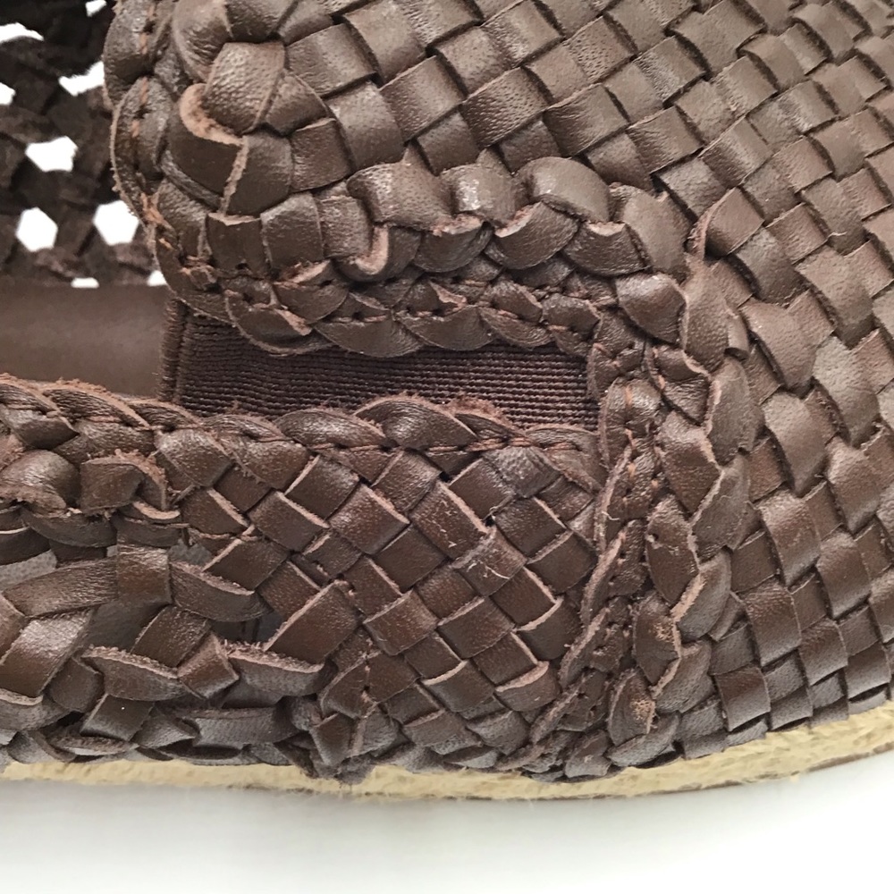 Michael Kors Collection Size 39 Espadrille Brown Weaved Leather Loafer - Picture 9 of 12